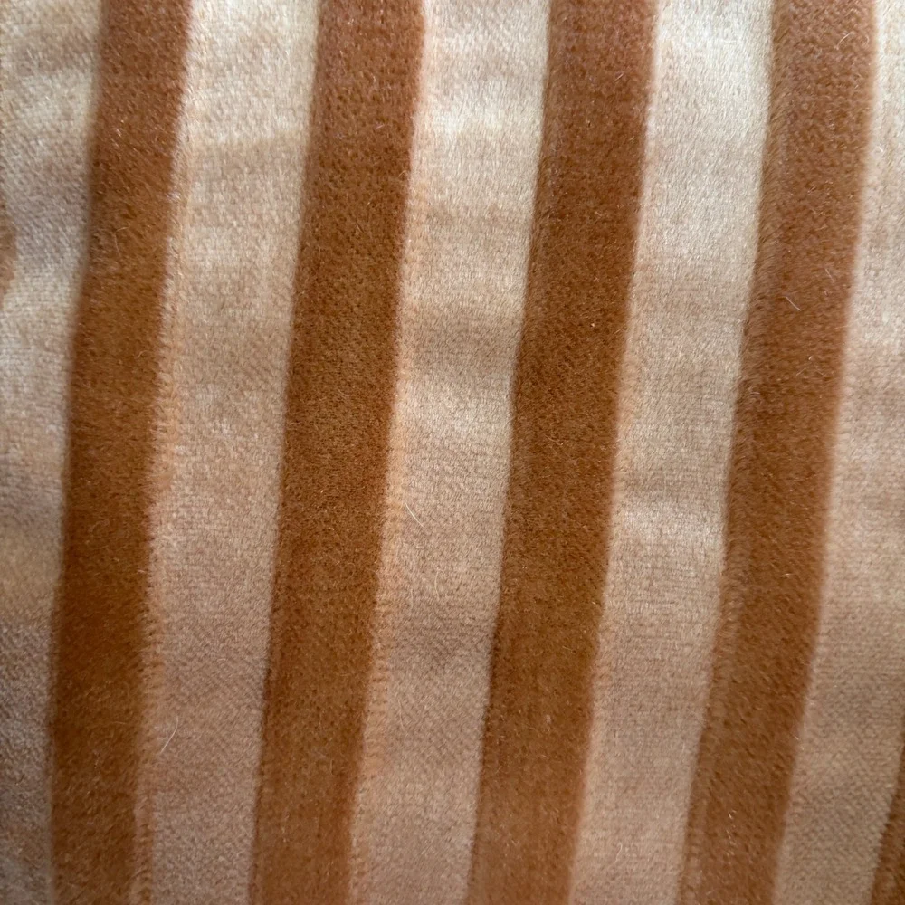 Vintage Brown Copper Gold Velvet Pillows Beaded Tassel Fringe Stripes 10